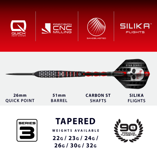 Ryan Searle 3 90% Steeldart 24g