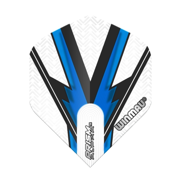 Winmau Prism Alpha Flights Vanquish Weiss Blau