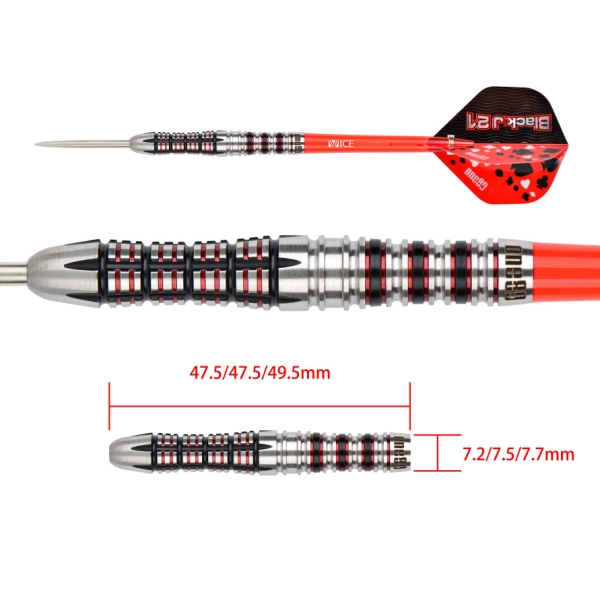 Black J 21 - 02 Steeldart 90% Tungsten 25 Gramm Barrelgewicht