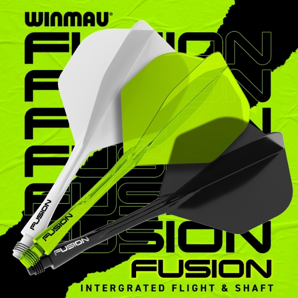 Winmau Fusion Integrated Flight & Shaft Gelb Kurz