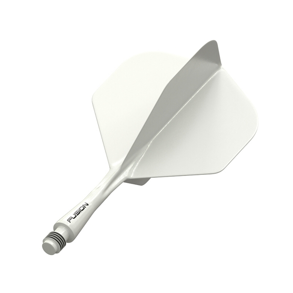 Winmau Fusion Integrated Flight & Shaft White Short