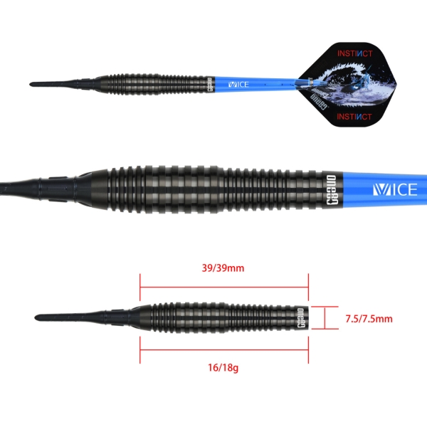ONE80 Night Hunter Endurance Soft Dart 18g
