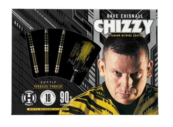 Harrows Dave Chisnall Chizzy 90% Tungsten Softdart18 Gramm