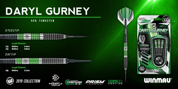 Winmau Daryl Gurney Special Edition 90% Tungsten Softdart 20 Gramm