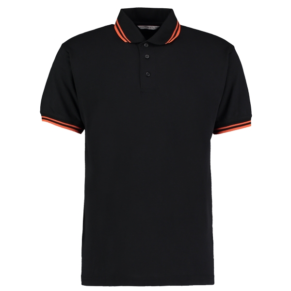 Dartshirt  Polo Shirt Kustom Kit KK409 Schwarz Orange M