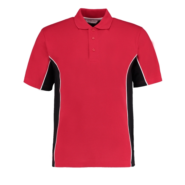Dartshirt  Polo Shirt Kustom Kit KK475 Rot Blau Größe S