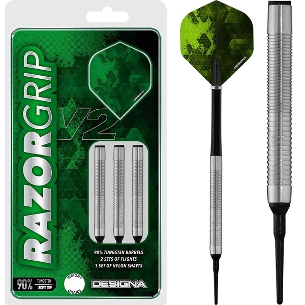 Designa Razor Grip V2 Soft Tip Darts  M4 22g