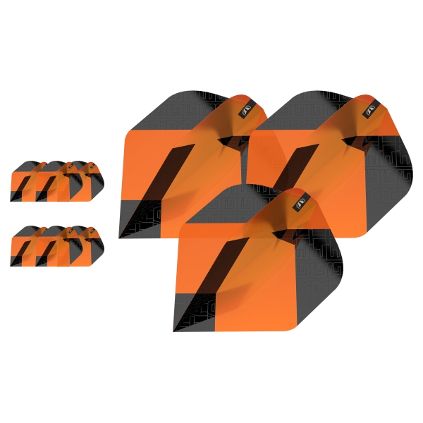 Target TAG Schwarz & ORANGE x 3 SETS NO2 FLIGHT