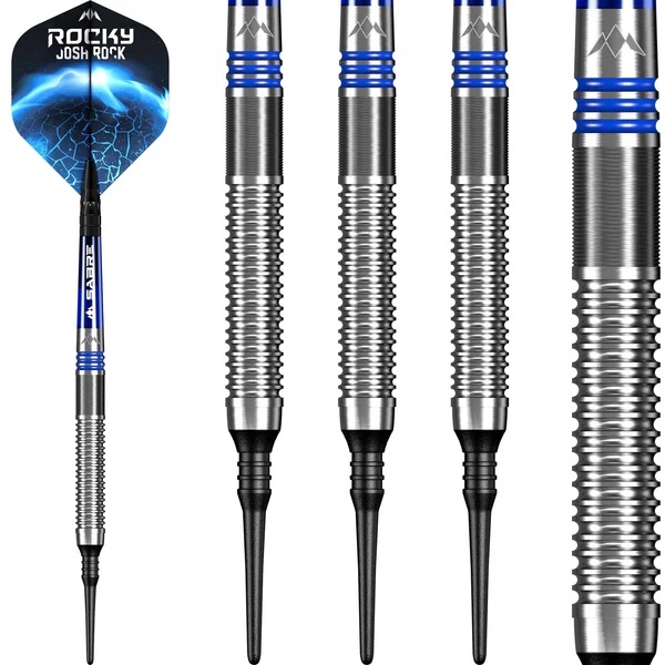 Mission Josh Rock Darts  Softdart  80%  Silber & Blau  18g