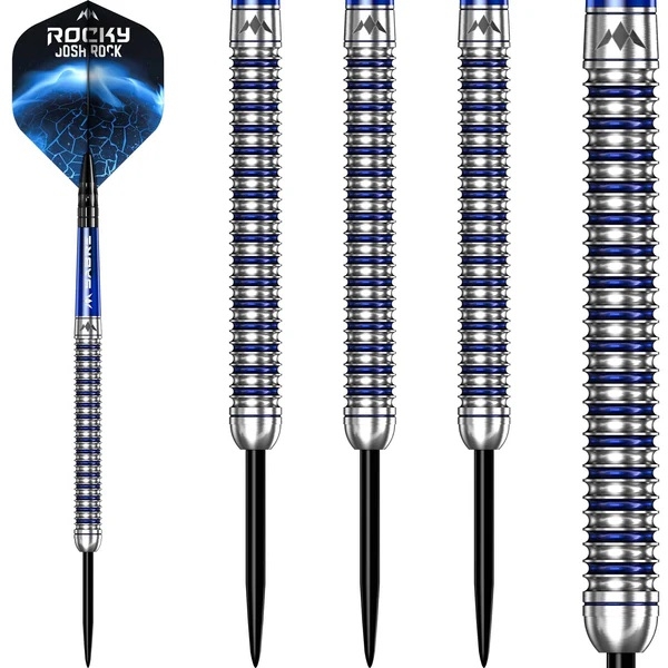Mission Josh Rock V2 Darts  Steeldart  95%  Silber & Blau PVD  26g