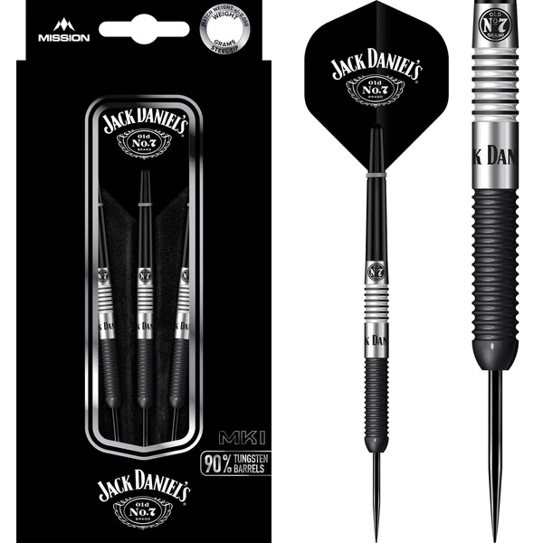 Jack Daniels Old No7 90% Steeldarts Black 23g