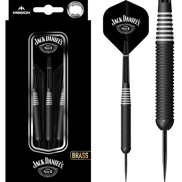 Jack Daniels Old No7 Electro Black Brass Steeldarts 22g