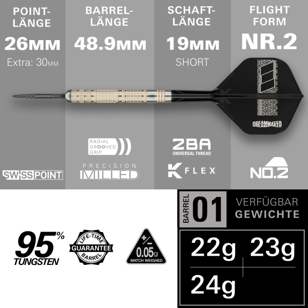 DIMITRI VAN DEN BERGH 95K 24G SP Steeldart