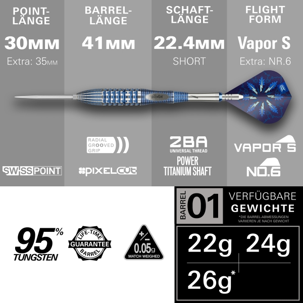 PHIL TAYLOR POWER Gx2 26G SP Steeldart