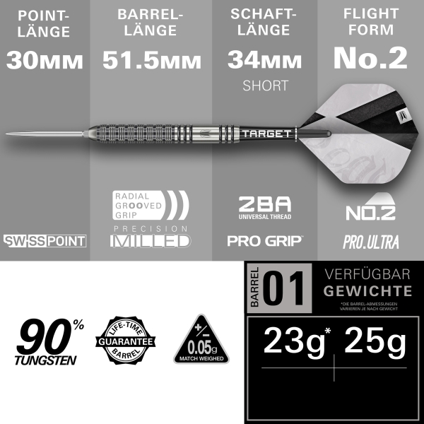 BEAU GREAVES G1 25G SP Steeldart