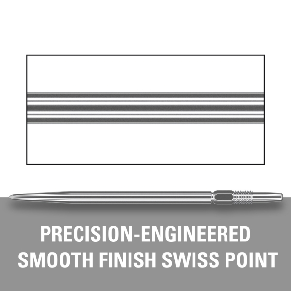 Target Swiss Stahlspitzen Silber 40mm