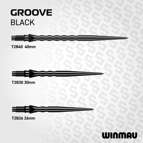 Winmau Switch Point Groove Black 30MM