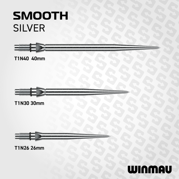 Winmau Switch Point glatt Silver Effect 30MM
