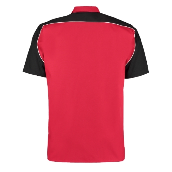 Kustom Kit Shirt KK186 Dart Hemd Rot Schwarz Größe 2XL