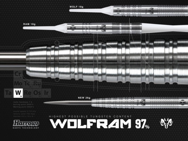 Harrows Wolfram Steeldart  22 Gramm 97% Tungsten