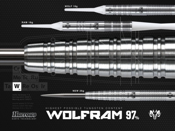 Harrows Wolfram Steeldart 97% 23g