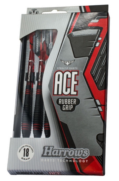 Harrows Ace Messing Schwarz Gummiert  Softdart 18 Gramm