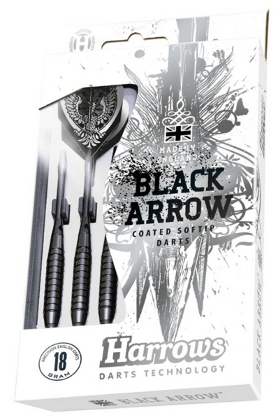 Harrows Black Arrow Messing Schwarz Softdart 16 Gramm geriffelt