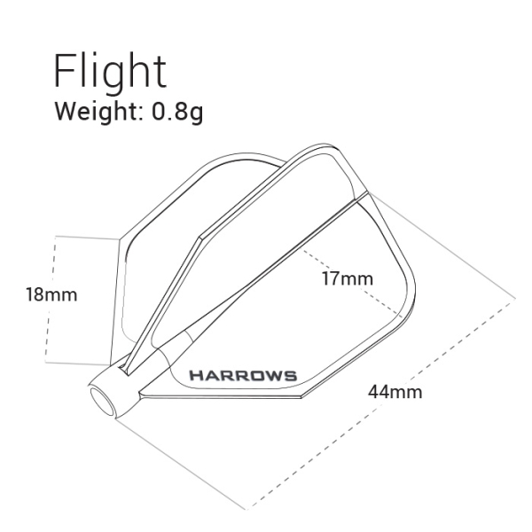 Harrows Clic Flights Schwarz