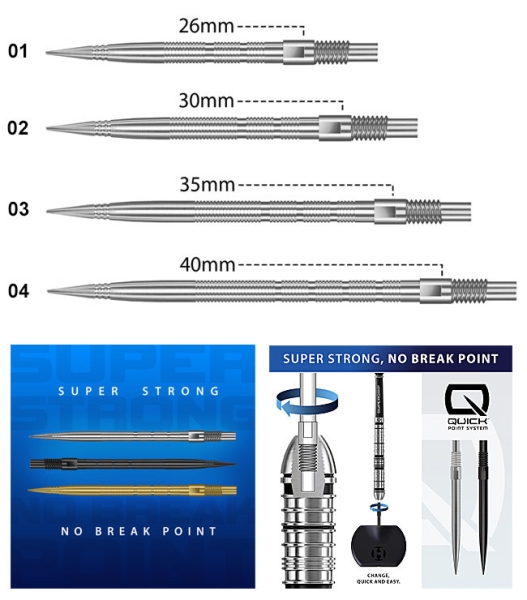 Micro Grip Silver Quick Points 26mm