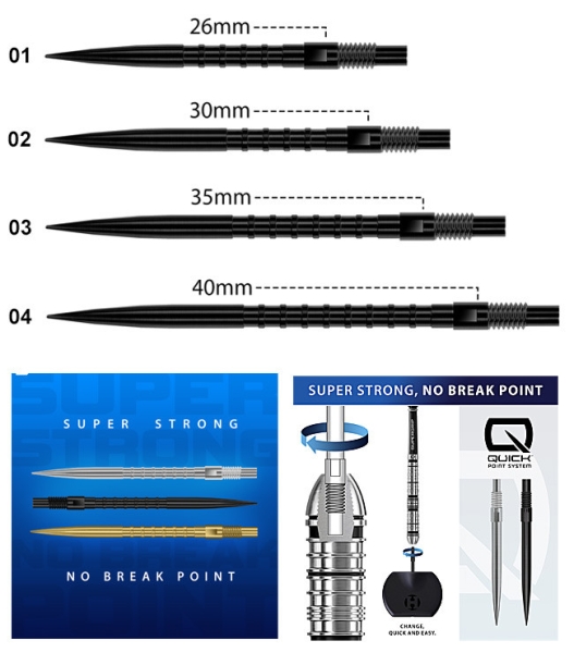 HM Grip Black Quick Points 26mm