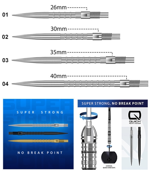 HM Grip Silver Quick Points 40mm