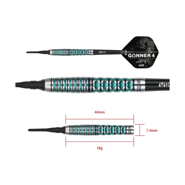Gunner IV Softdart 18g Black/Jade