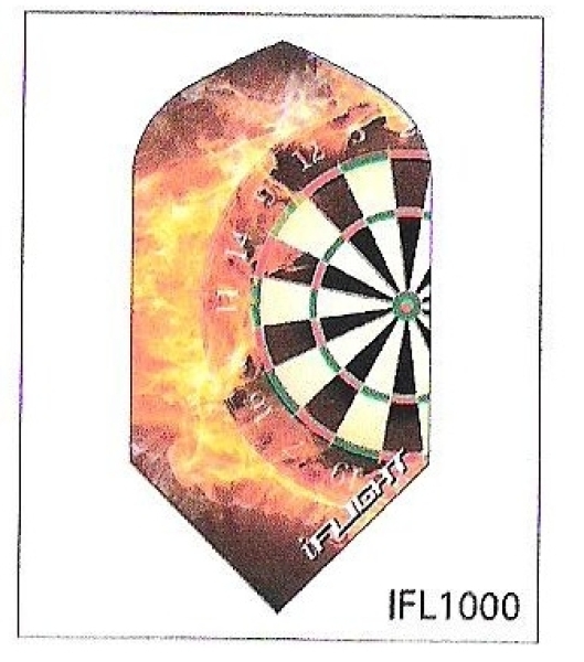 I-Flight Nr.1000 Brennendes Dartboard Schmal