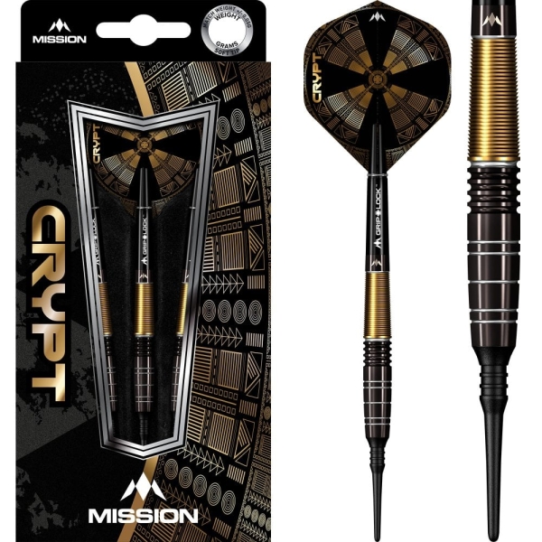 Mission Crypt Soft Tip 90% Black & Gold PVD Coating M1 20g