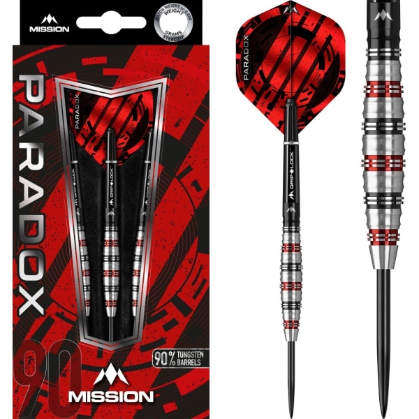 Mission Paradox Steeldart 90% Curved M2 Black/Red Electro 22g