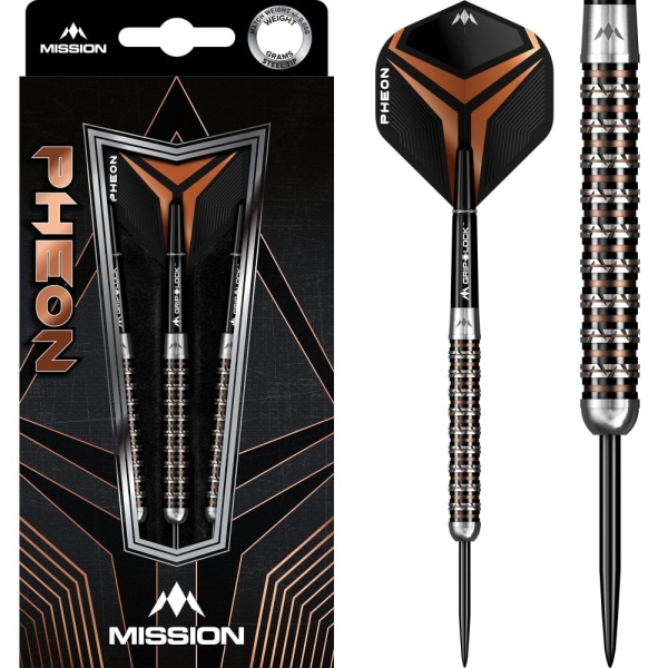 Mission Pheon Steeldart 90% Black & Bronze Electro 26 Gramm