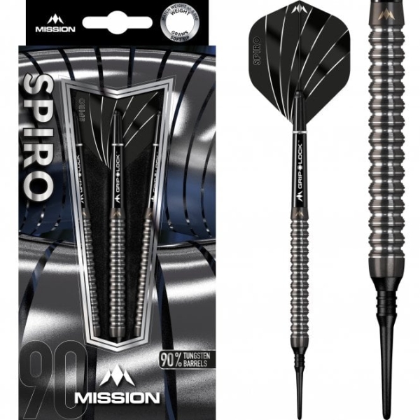 Mission Spiro Softdart gerade M1 Graphite PVD 90% 20 Gramm