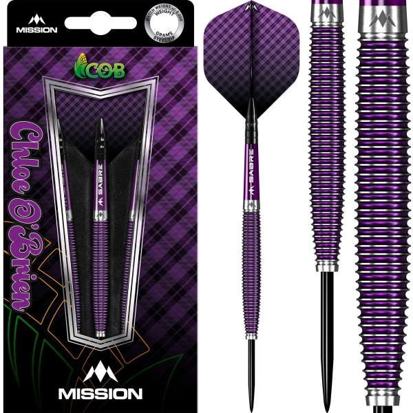 Mission Chloe OBrien  Steeldart 95 % Tungsten Electro Purple 23g