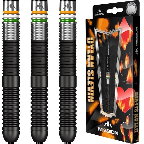 Mission Dylan Slevin  Steeldart 90 % Tungsten Black Titanium Oceans 23g