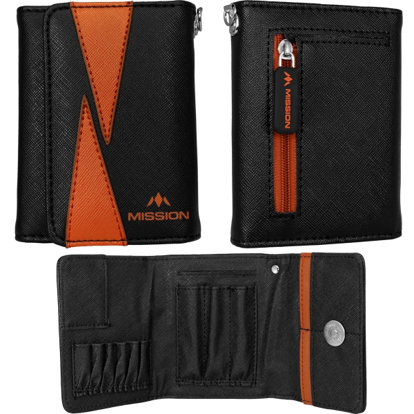 Mission Flint Darts Wallet Schwarz & Orange