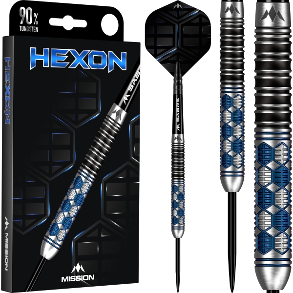 Mission Hexon 90% Steeldarts Blau PVD 23g