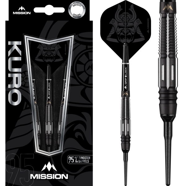 Mission Kuro M4 95% Black Titanium Softdart 19 Gramm