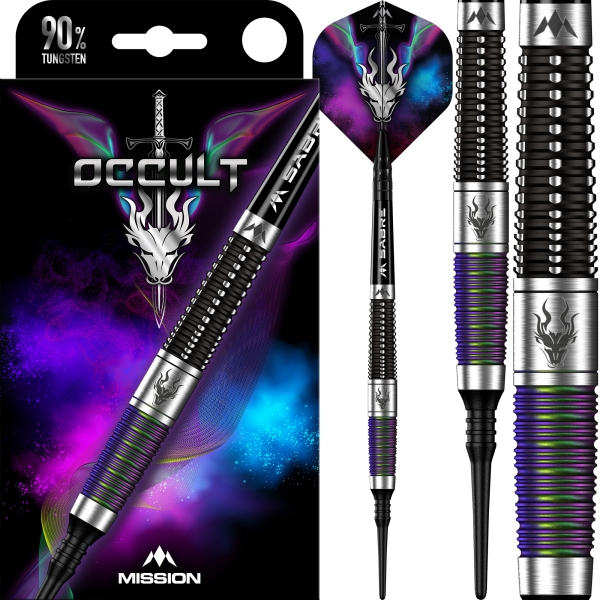 Mission Occult 90% Softdarts Black&Coral PVD 18g