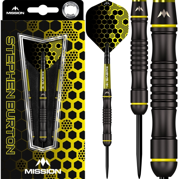 Mission Stephen Burton  Steeldart 90 % Tungsten Black Titanium Bertie 23g