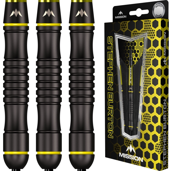 Mission Stephen Burton  Steeldart 90 % Tungsten Black Titanium Bertie 23g