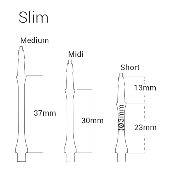 Harrows Clic Shafts Slim White Short