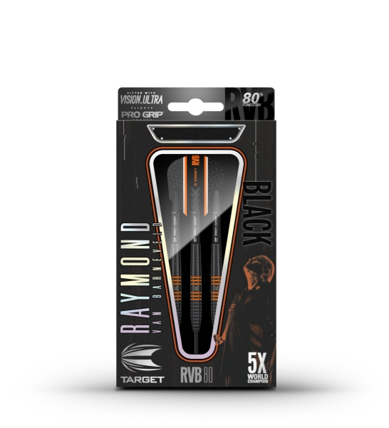 Target Barneveld RVB 80% Tungsten Schwarz Steel Darts 22 Gramm