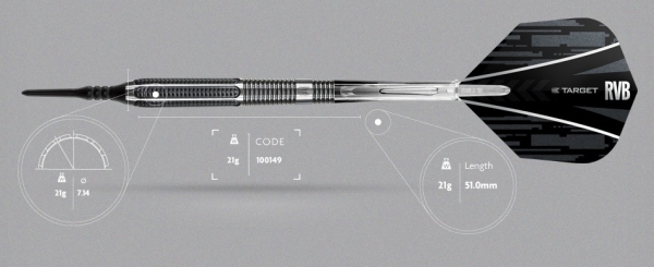 Target Raymond Van Barneveld RVB 95 Softdart Japan 21 Gramm Barrelgewicht