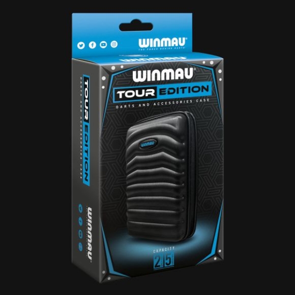 Winmau Tour Edition Case Darttasche Schwarz Blau